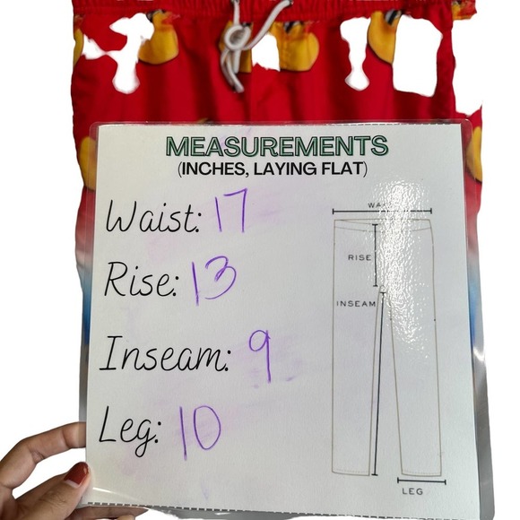 NEFF Board Shorts Men’s sz. XL Ducky Red Blue Drawstring Hot Tub Swimming Trunk - Picture 7 of 9